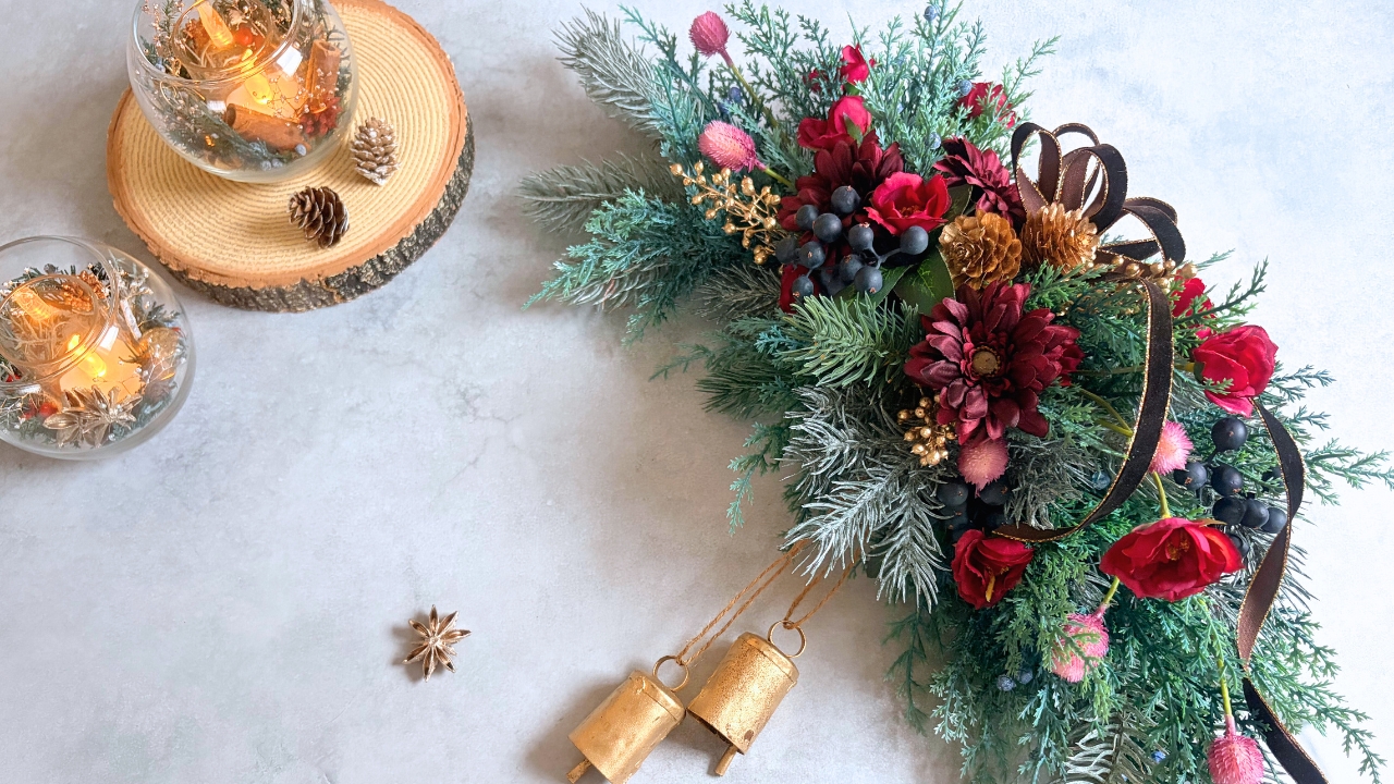 新潟県,上越市,フラワーアレンジメント教室,造花,アーティフィシャルフラワー,アーティフィシャルフラワー教室,ペンタスモア