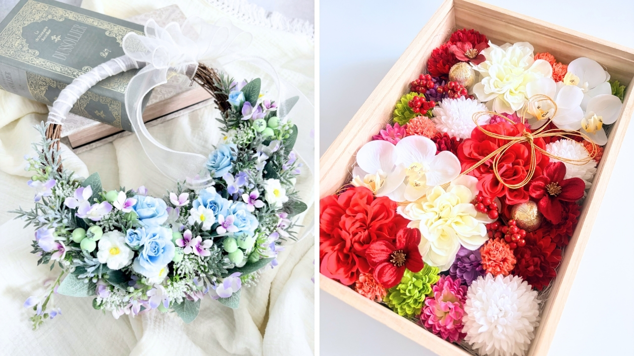 新潟県,上越市,フラワーアレンジメント教室,造花,アーティフィシャルフラワー,アーティフィシャルフラワー教室,ペンタスモア