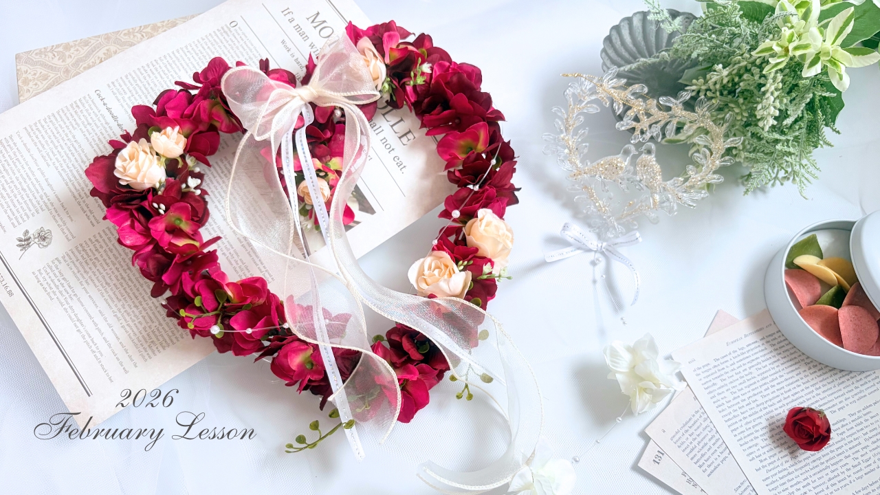 新潟県,上越市,フラワーアレンジメント教室,造花,アーティフィシャルフラワー,アーティフィシャルフラワー教室,ペンタスモア